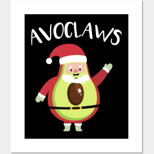 Avoclaws Funny Avocado Santa Claus Keto Vegan Posters and Art